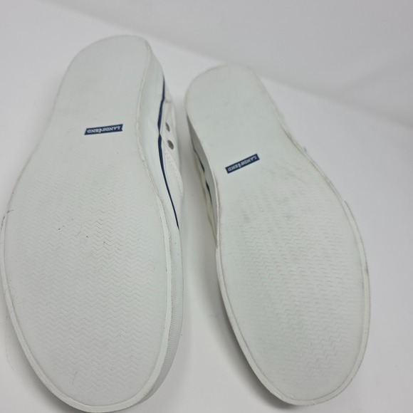 Lands' End Mens 11B White Slip On Casual Sneakers Round Toe Comfort - Picture 3 of 6